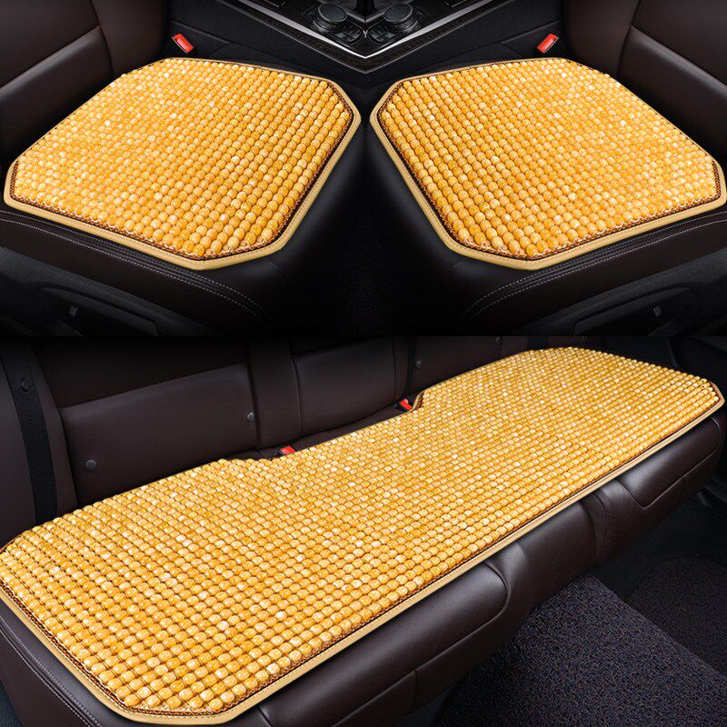 树脂玉汽车坐垫单片三件套珠子座垫防滑免绑O非木珠垫夏季车用凉