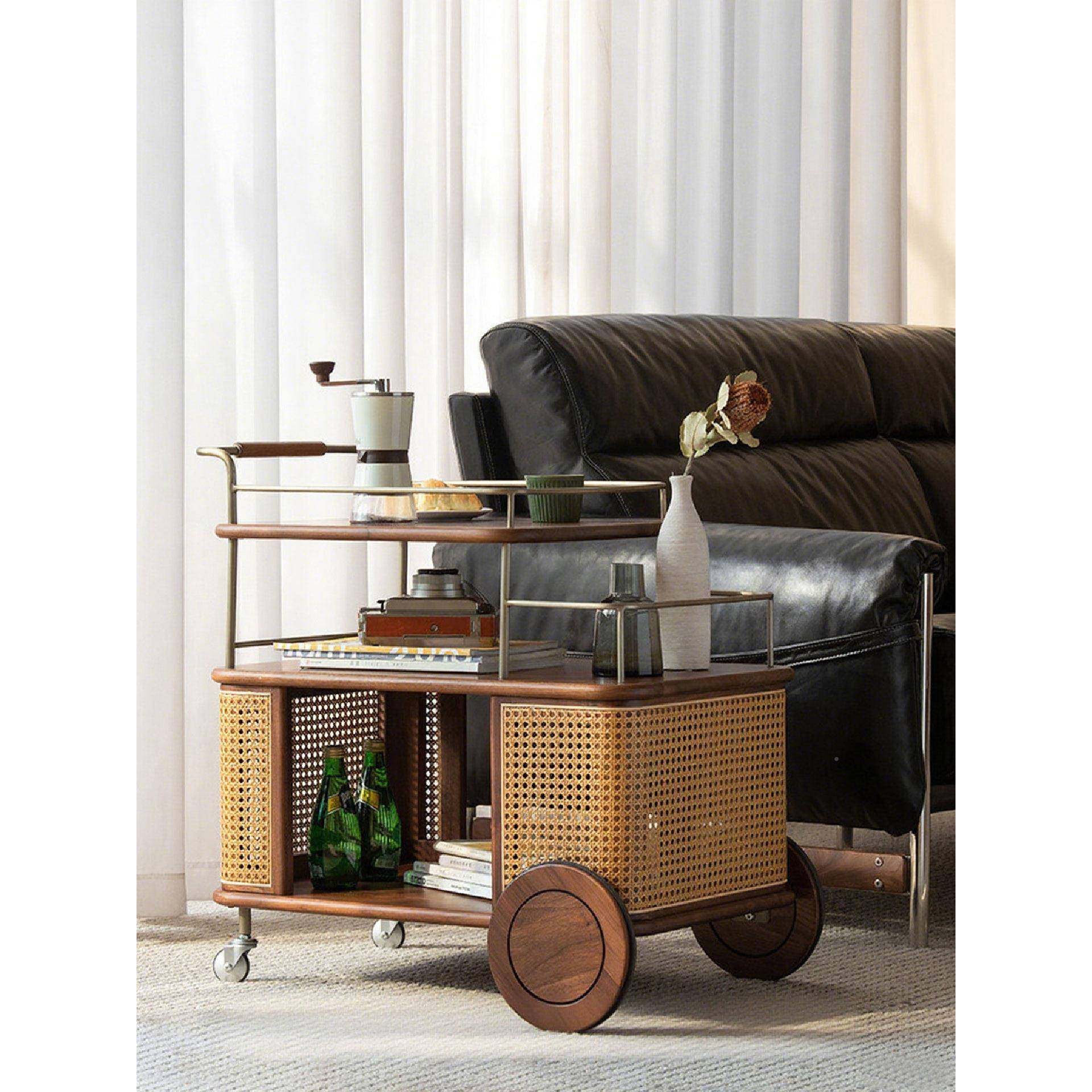 采购产，品小时推车27484，中世纪风格的实木藤移车动推，，客厅,住宅家具,移动边几/推车,淘宝优惠券,粉丝福利购,淘宝优惠卷