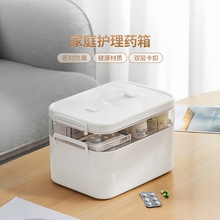 整理师推荐家用药箱大容量药品收纳盒大号家庭药物分类分层置物架
