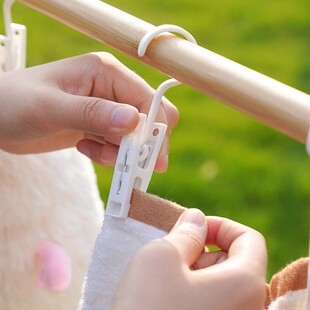 多功能带塑料晒衣衣服家用夹子挂勾夹夹子防风小强力耐用晾衣袜夹