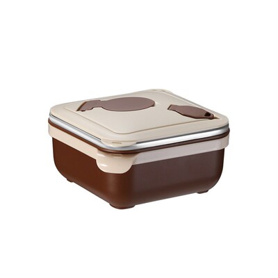 logo定制 方型整块泡面碗 沥水收纳面碗便携收纳碗筷套装沙拉碗