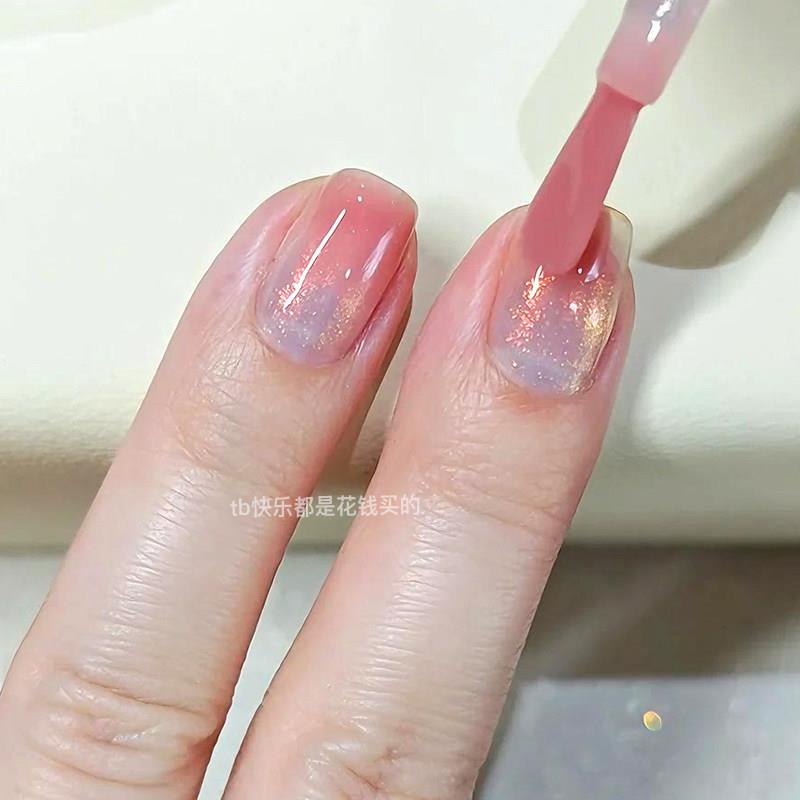 真的好温柔!Two Moons指甲胶免烤快干持久油2款026新美甲可撕拉
