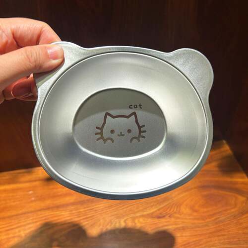食品级猫碗不锈钢04猫狗碗喝水保护颈椎高脚小浅口猫咪专用碗