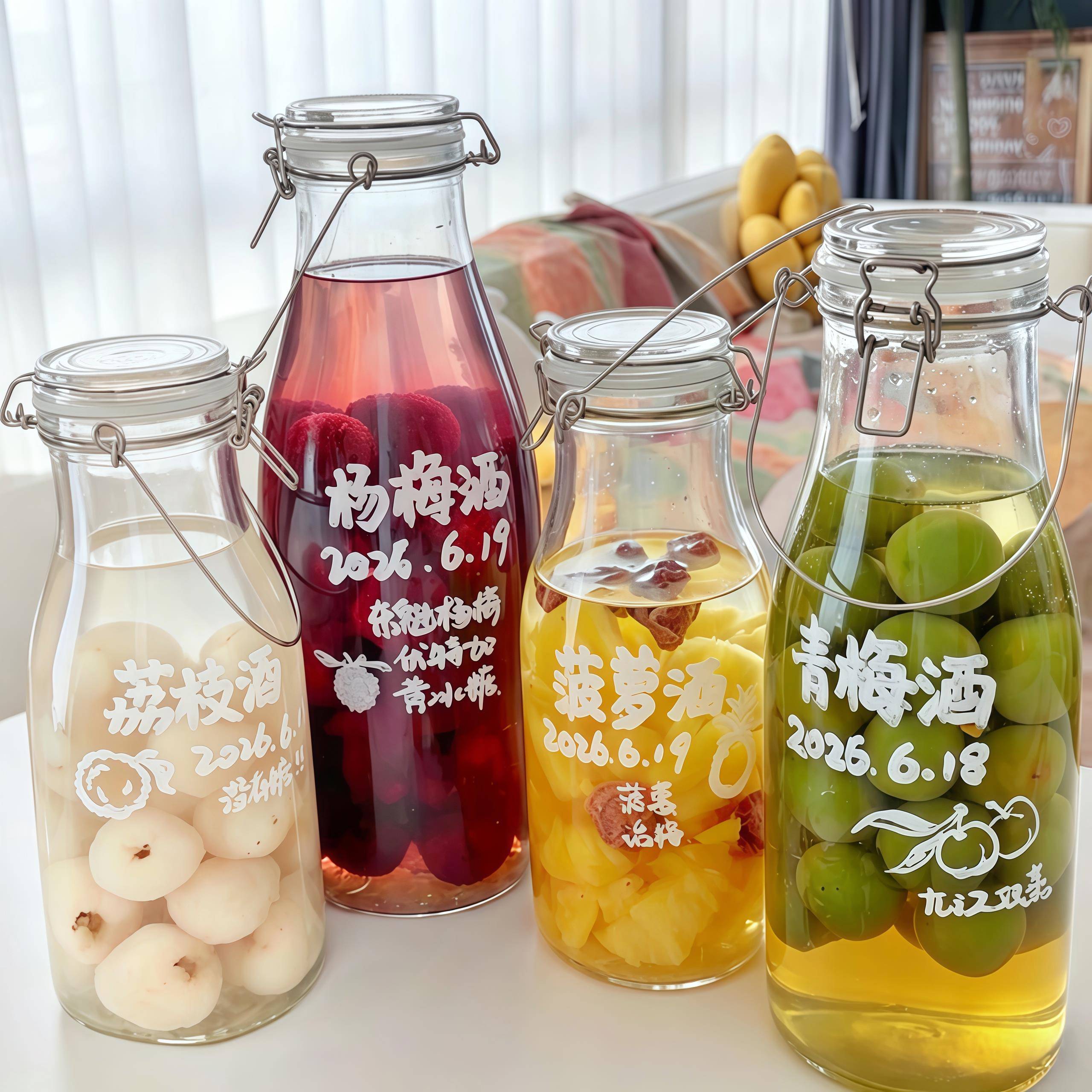 杨酒玻璃瓶泡果酒专用高档密封带水龙头大容加厚食品量级酿梅酒瓶