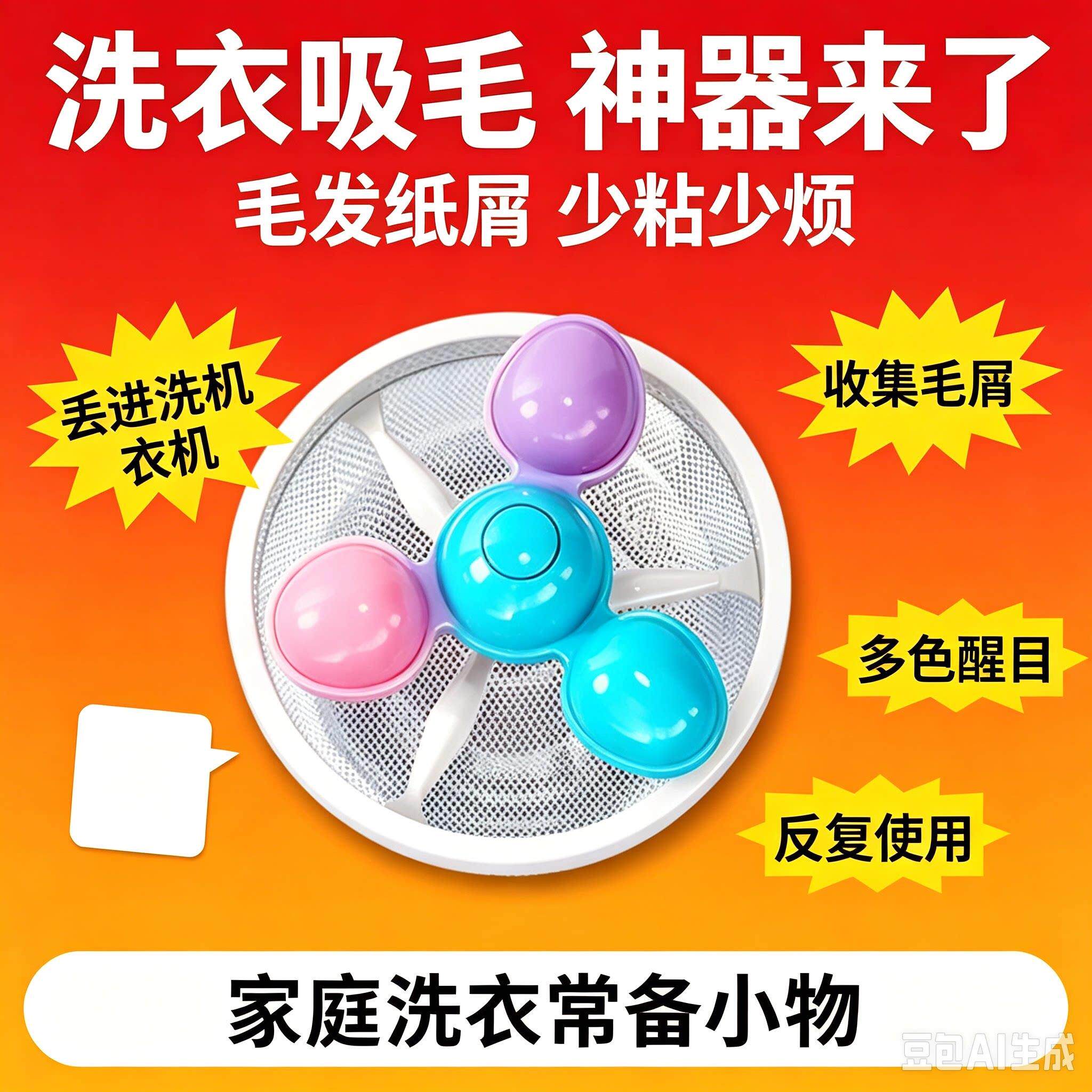 6实惠TBU装】第四代升级款洗衣洗机过滤个网袋除毛清洁衣物衣球Z