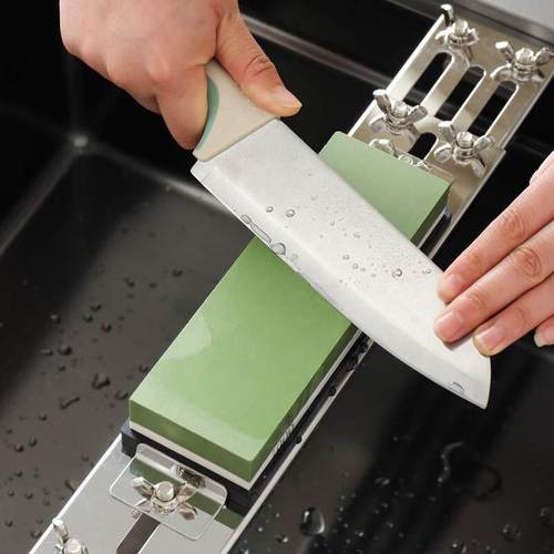 日本新款白刚玉双面磨刀石家用菜刀开刃专用磨刀器快速磨刀神器