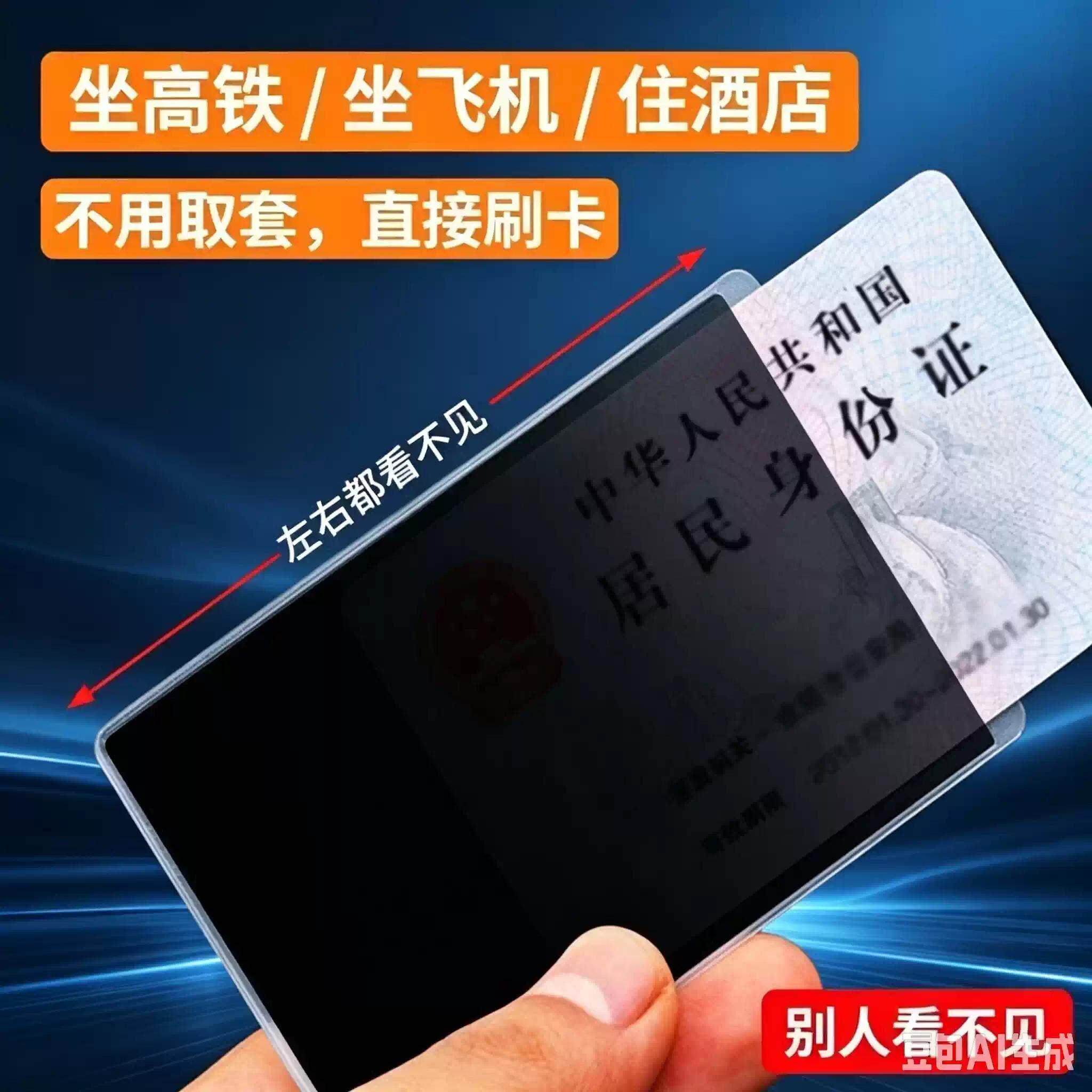 件防窥卡身SMX份证校园卡防窥卡套证套隐私护出行旅保游保护套ZY