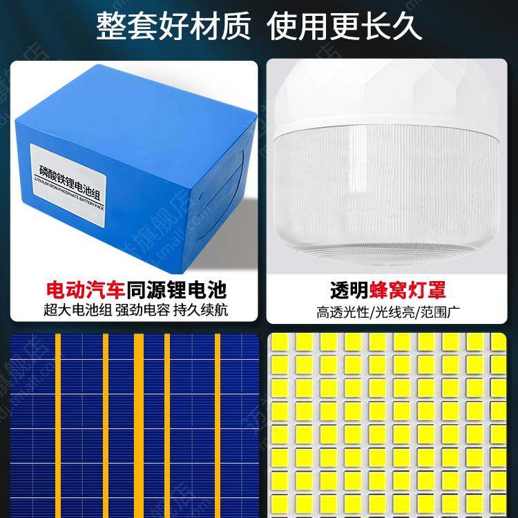 太阳能户外灯家用庭院灯泡2025新款室内照明灯超亮大功率防水吊灯