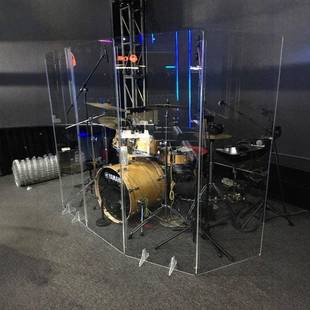 架子鼓隔屏风克力透明屏风档板音NCU墙隔亚酒吧演出透明隔板音隔