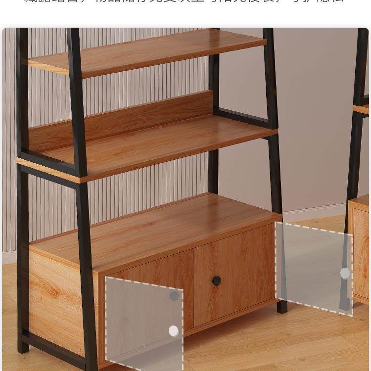 带多层置物架落地收纳架门985储物展示架家柜用子多功能梯形货柜,住宅家具,搁板/置物架/家用陈列架,淘宝优惠券,粉丝福利购,淘宝优惠卷