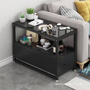 小茶几角几轻奢几沙发边柜窄长边高柜侧边客厅可移动桌简约储物柜