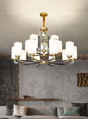 新GIU中式吊灯客厅全铜灯餐具中式国风别墅约现代复楼主灯厅简酒