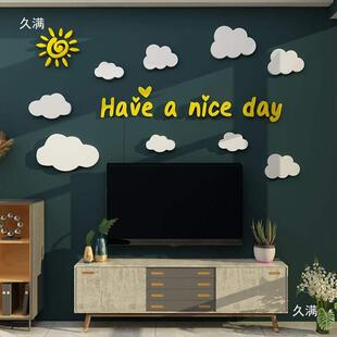 阳台面装饰布置休闲区小t$*&fgsd墙房间改品造用纸贴画飘窗摆件天