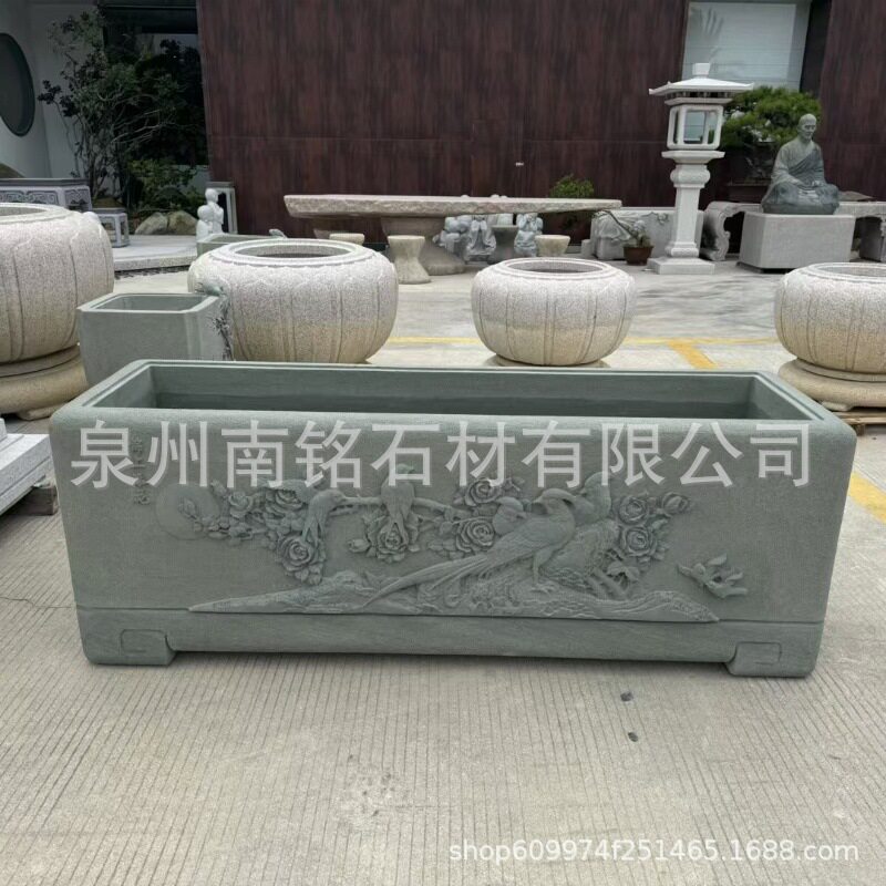 天然青石门荷花缸庭院造景摆件