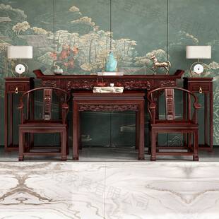 农村中堂六件套实木供桌堂屋条案神台八仙桌香案长条桌家用供奉台