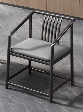 新中铁艺室太师椅茶围椅式高档休闲简约办公家用客厅泡靠背梳XNH