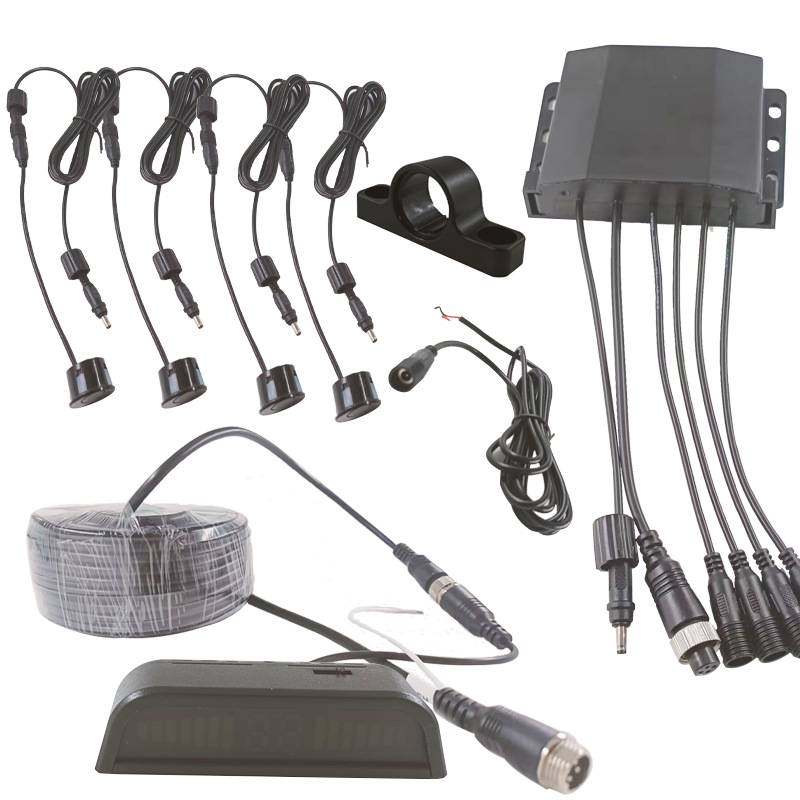 新款汽车倒车雷达 4探头LED屏 BIBI滴滴蜂鸣声带声音大小静音开关