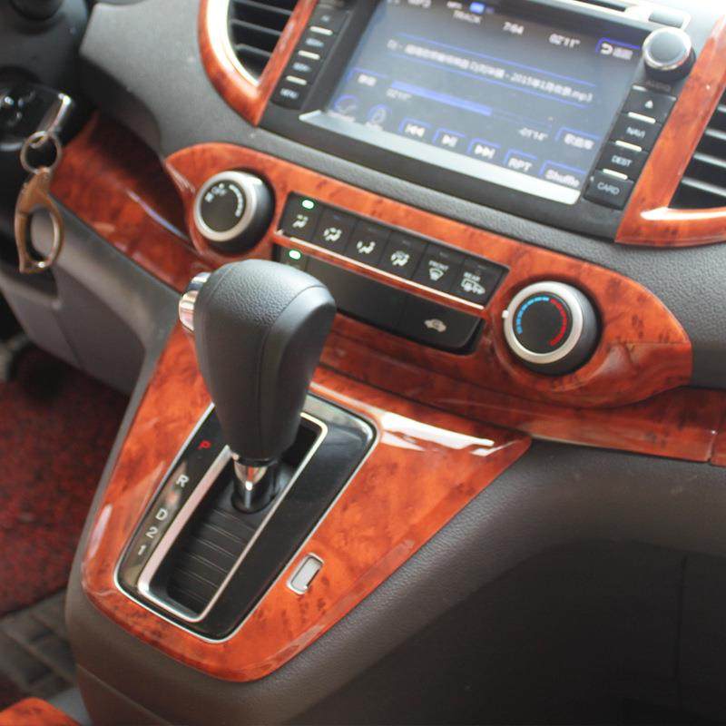 专用桃CBO12-14款RV改装碳C纤维内饰木纹档位面板排降挡升面板扶