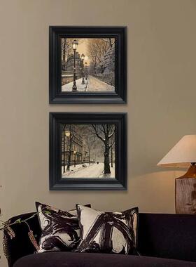《冬季巴黎》术式风法复古客厅装壁饰画RYN轻奢摄影艺卧室挂画餐