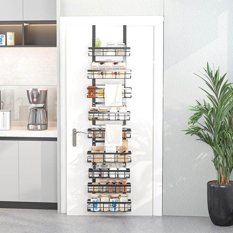 境新款厨房跨门后架门后料收纳架铁艺多层卧室调门后挂篮免打孔味,收纳整理,书桌收纳置物架,淘宝优惠券,粉丝福利购,淘宝优惠卷