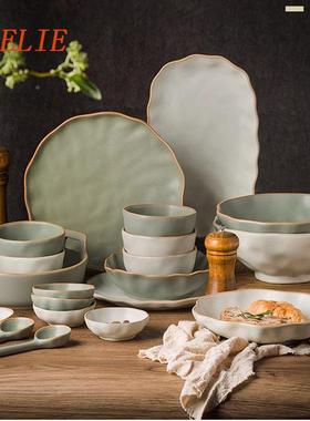 RELIE日A式碗碟套装家用陶饭碗碗筷碗碗盘具感轻奢TXY瓷餐具套装