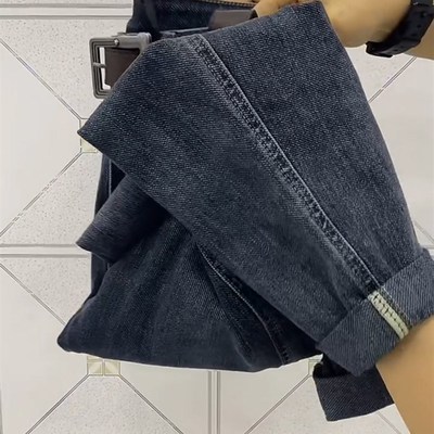 梨型身材裤子大码宽松九分牛仔裤女秋胖妹妹高腰显瘦哈伦裤老爹裤