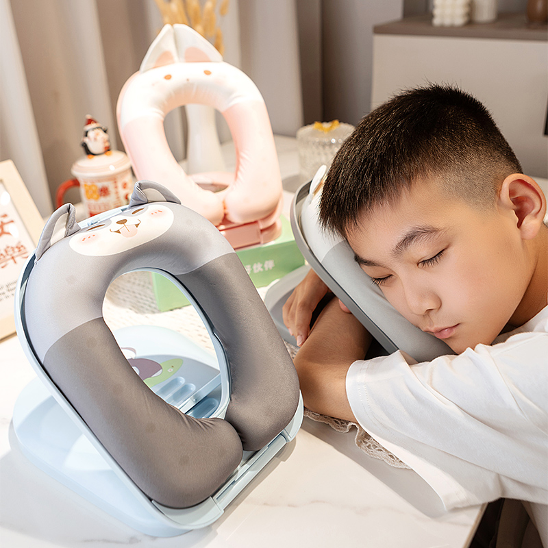 折叠午睡枕学生趴睡枕教室午休趴桌上睡觉抱枕午睡趴枕记忆棉枕头