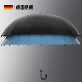 超强抗风暴24骨长柄雨伞大号加固加厚结实双层直杆伞防晒暴雨专用