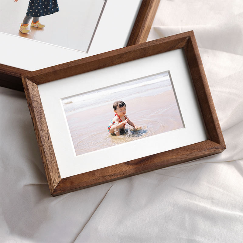 实木相框摆台洗照片做成相框打印冲印相片宝宝儿童照6寸a4木质8寸