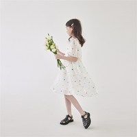 棵初2025女童吊帶網(wǎng)紗裙兩件套兒童夏季新款流光紗花朵甜美連衣裙