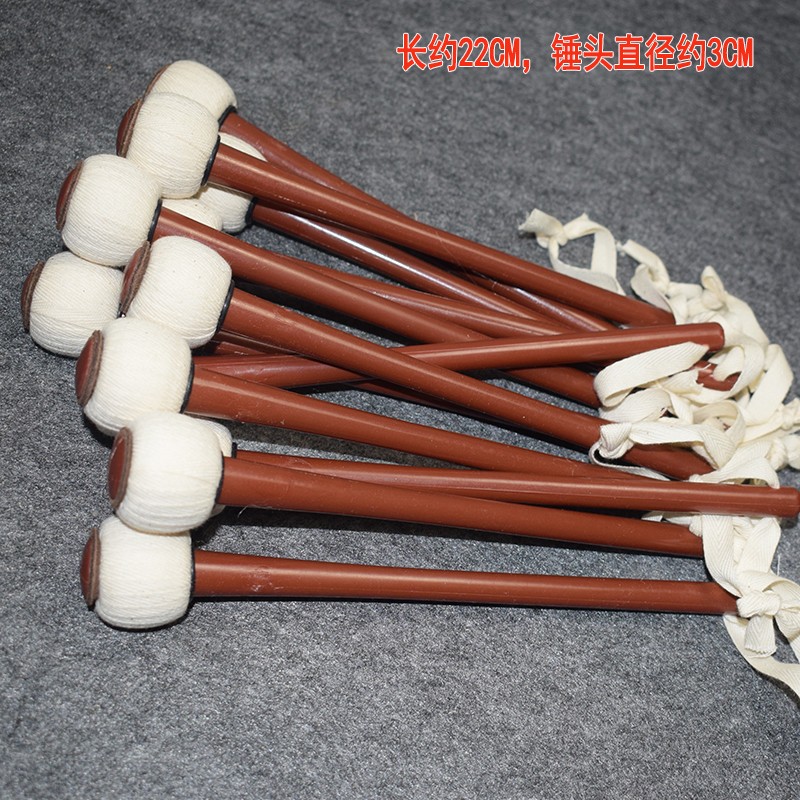 六道木实木手工缠制锣锤锣点大小苏锣大锣铜锣槌小铜锣锤敲锣棒