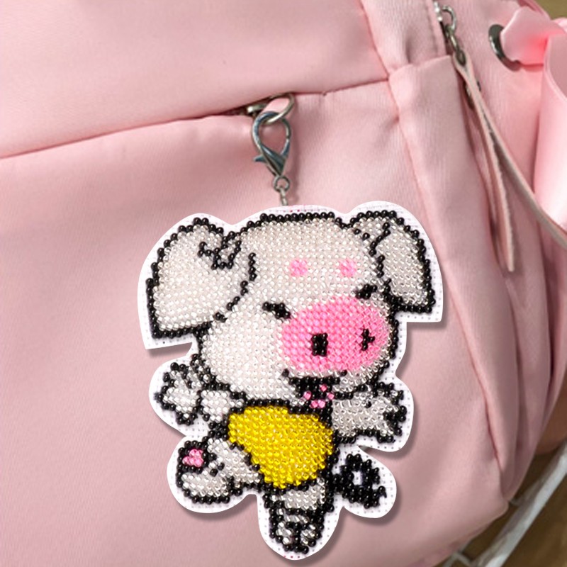 新款十字绣小挂件钥匙扣十二生肖属相鼠牛虎兔龙蛇马羊猴鸡狗猪链