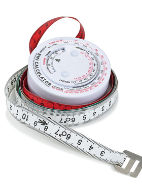 圆形BMI软尺 卷尺 迷你 量衣尺测量皮尺 多功能 三围尺 健康量身