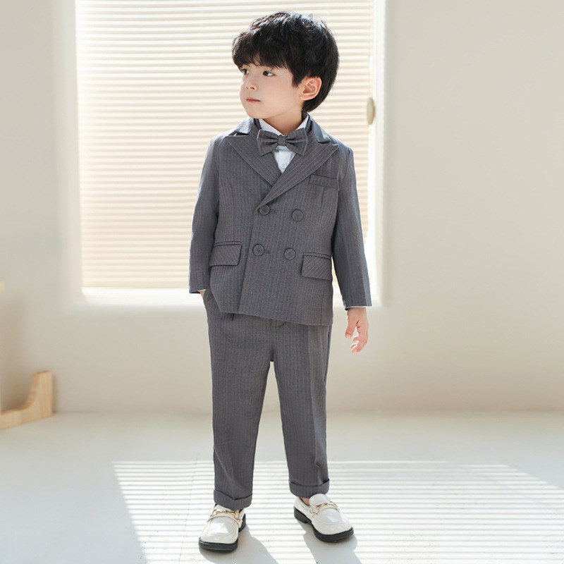 儿童西装套装男童夏季春秋十岁生日礼服主持人高端花童婚礼伴童