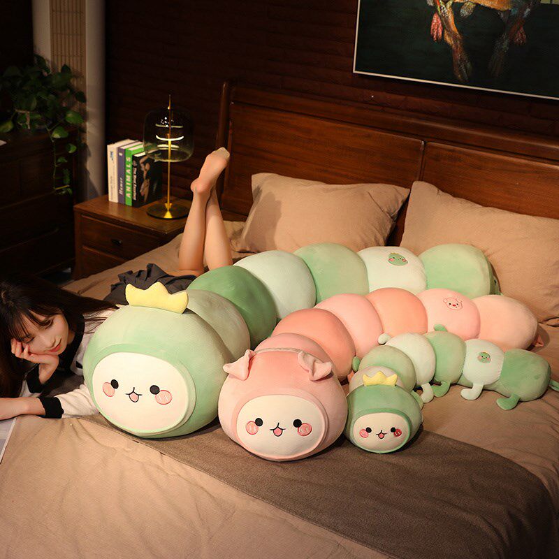 可爱毛毛虫长条抱枕女生侧睡夹腿男生款孕妇睡觉抱着专用床上枕头