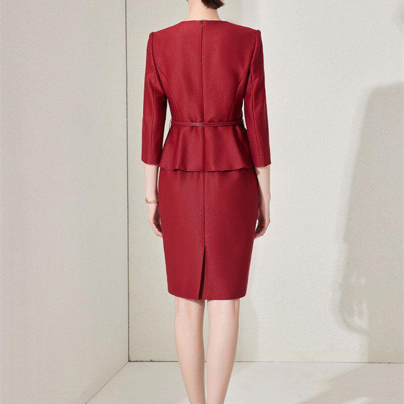 西装连衣裙女春秋季两件套高级感职业装套装裙子气质女神范工作服