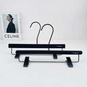 服装 实木衣架手感肤感漆防滑衣撑无痕防滑衣撑 店专用哑黑色女装