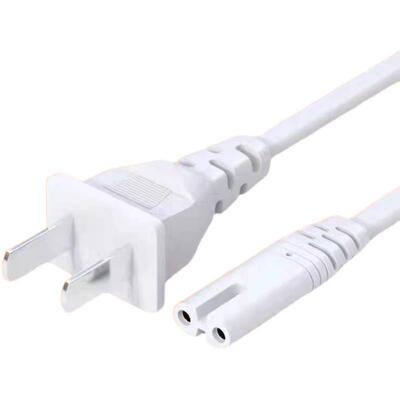 久量DP-6052 LED充电折叠台灯白色电源线两脚8字型2孔插头插线524