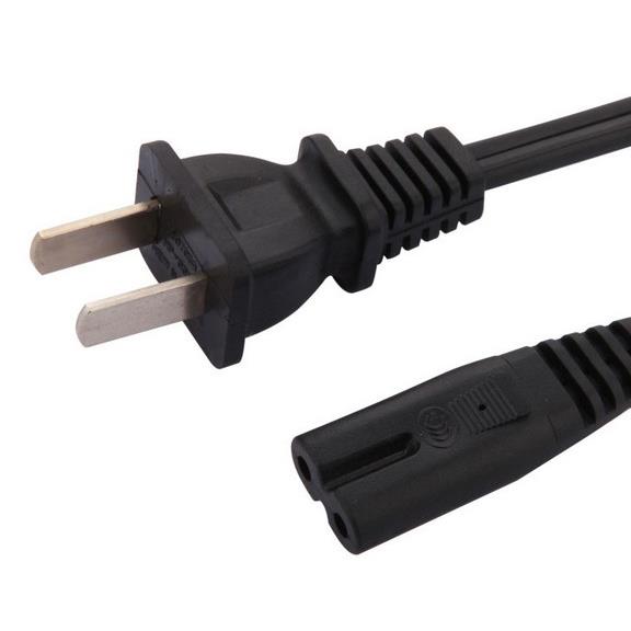 先萪电瓶室外广场舞拉杆手提充音箱响AC220V 8字双孔充电器电源线