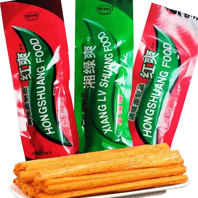 湘绿爽 红爽老牌子辣条甜辣味面筋儿时回忆校园5毛钱小零食