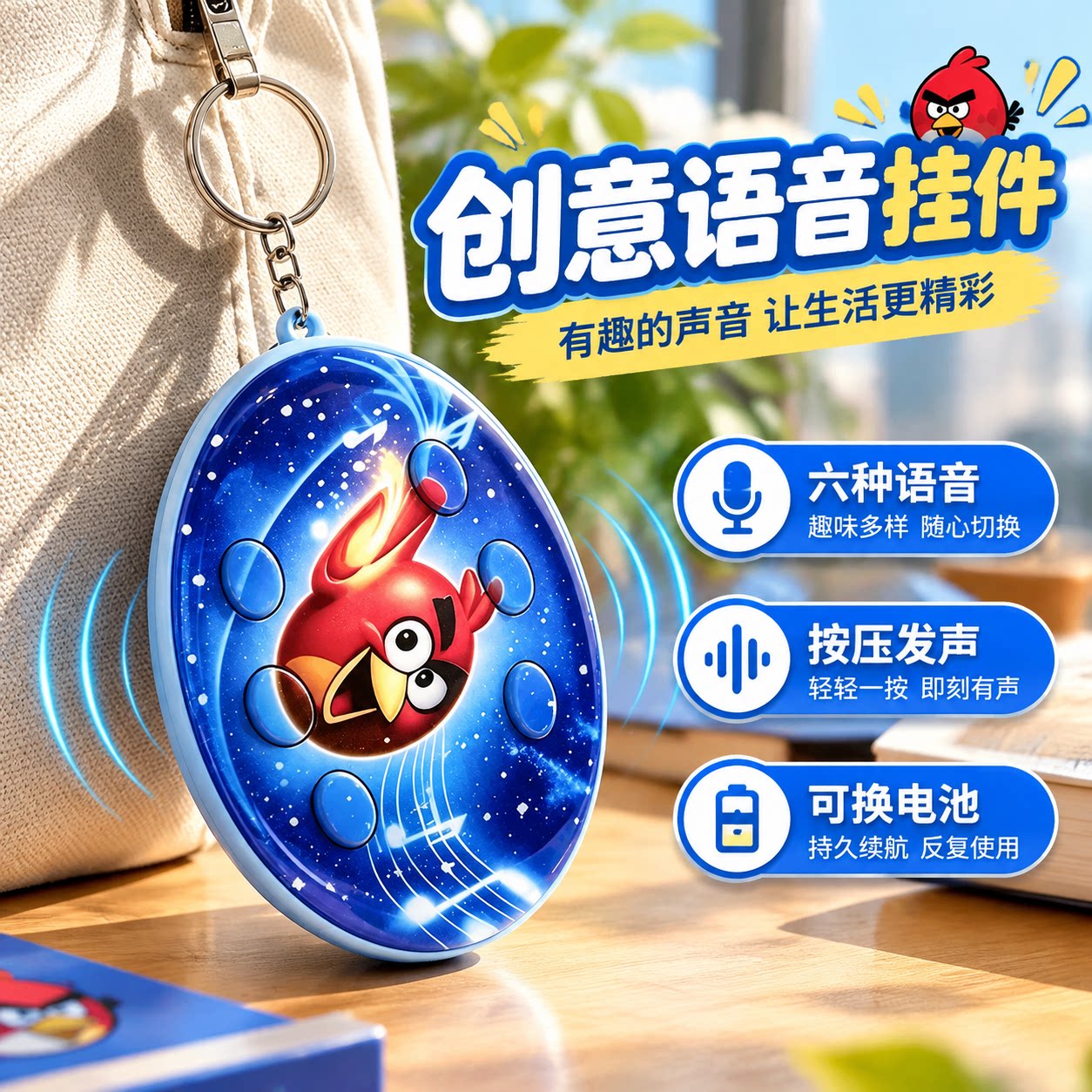 现货网络抽象梗老牧师语音包冰冰冰恶搞语音钥匙扣挂件周边送同学