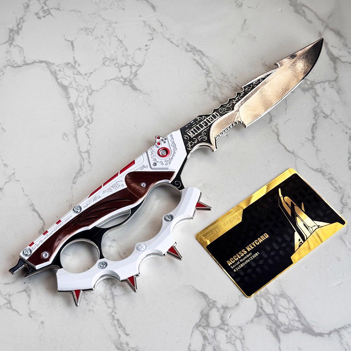 【现货】三角洲周边信条模型金属武器刀皮摆件道具大号怜悯收藏品