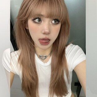 快速发货呐森假发女长发自然日常网C红奶茶香槟色JK日系主播同款