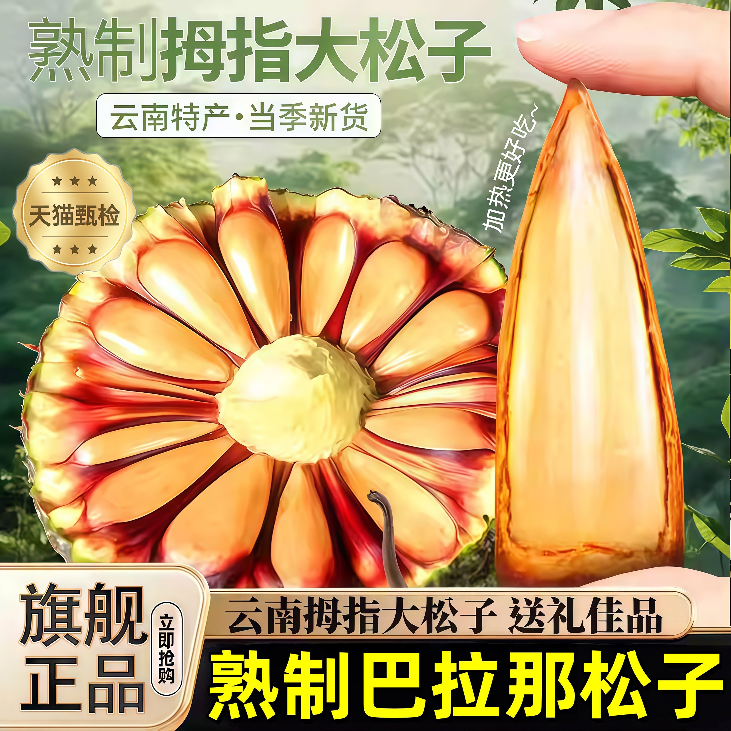 云南巴拉那松子2025新货官方旗舰店正品特大颗粒特级松子坚果零食