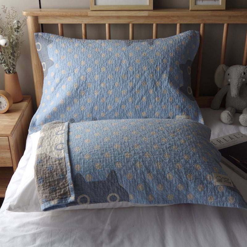 【官方旗舰店正品】纱布枕巾纯棉一对轻奢高级感等品A类装加密安