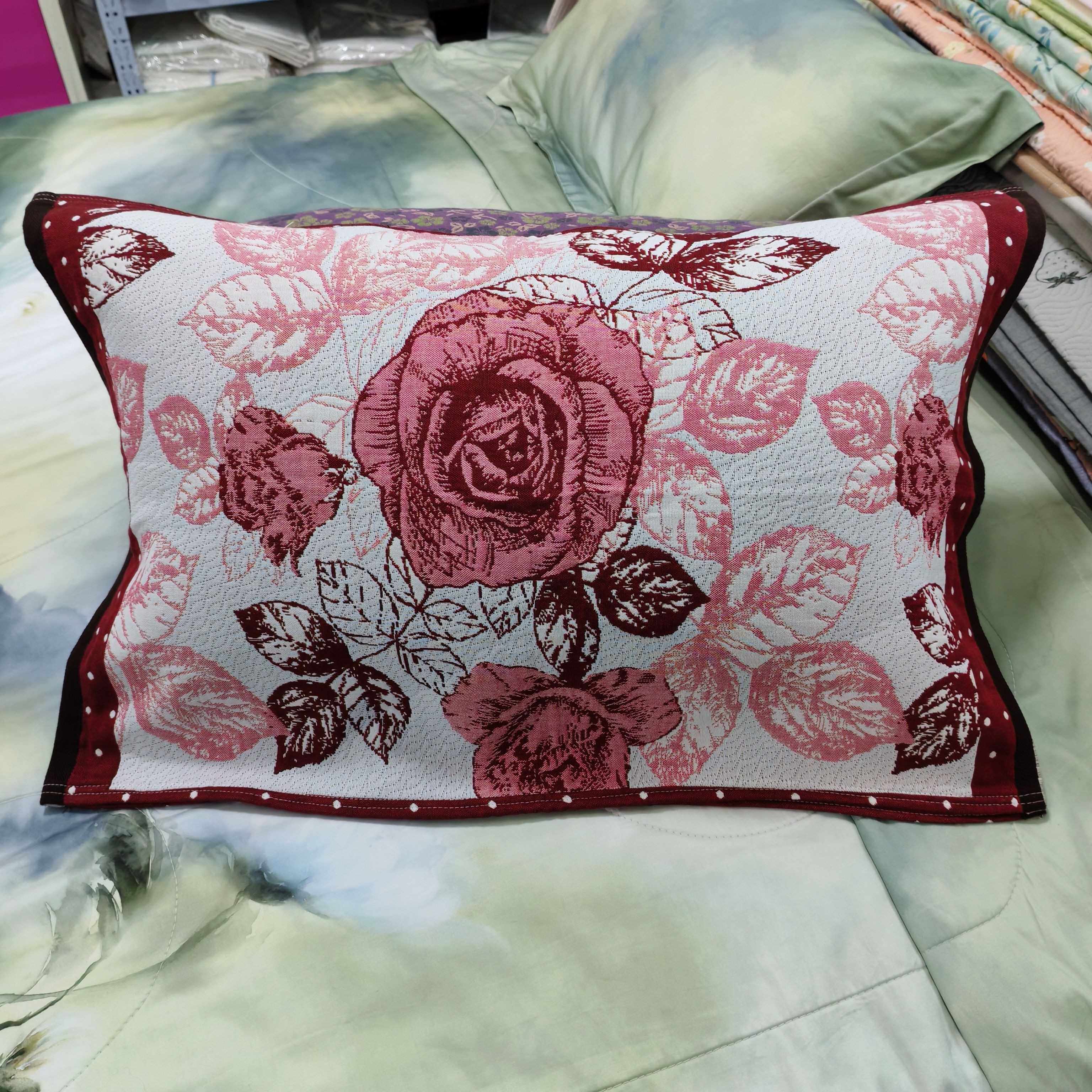 【官方旗舰店正品】纱布枕巾纯棉一对轻奢高级感等品法朗茜风全棉