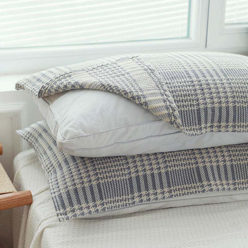 【官方旗舰店正品】纱布枕巾纯棉一对轻奢高级感等品装全棉高档男