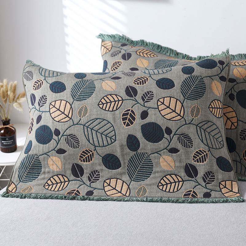 【官方旗舰店正品】纱布枕巾纯棉一对轻奢高级感等品装儿童全棉档