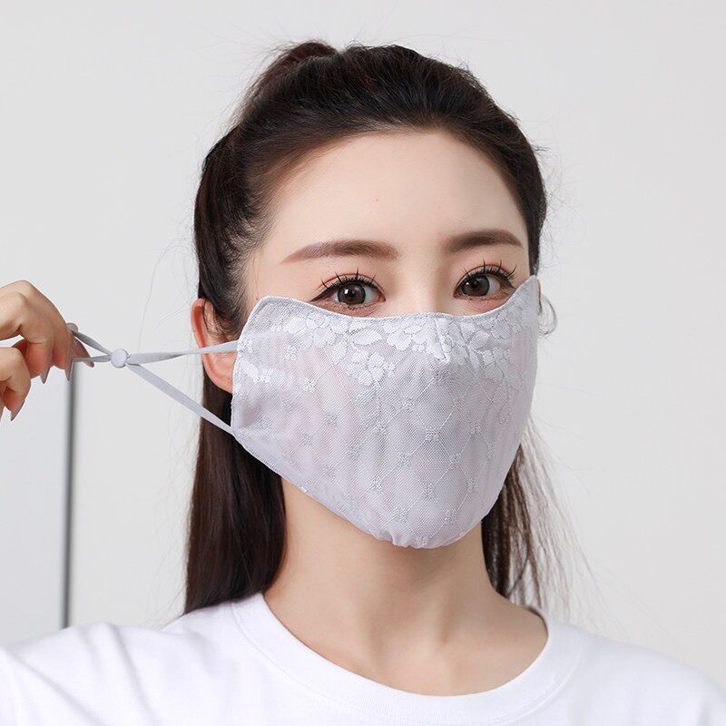 2026新款防晒口罩女防紫外线夏季蕾丝薄款透气遮阳户外骑行风尘立