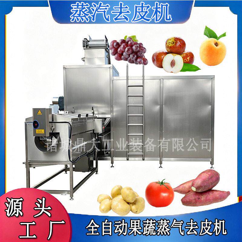 葡萄果粒脱皮蒸汽去皮机速冻果蔬加工流水线自动化生产设备